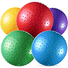 Big Knobby Balls - (Pack of 5) 18 Inch Fun Bouncy for Toddlers and Kids, Great for Tactile Sensory Balls, Spiky Stress Ball, Fidget Toys, and Party Favors