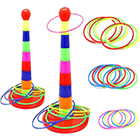 Color Columns + 48 Circles, Colorful Happy Circle Game,Children's Play Park, Christmas Party Birthday Party Gift. Suitable for Indoor Holiday Games Family Christmas Party Games