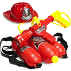 Fireman Backpack Water Shooter & Blaster with Fire Hat- Water Gun Beach Toy Outdoor Sports Toy