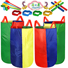 Potato Sack Race Bags Backyard Lawn Games for Kids Field Day Birthday Party Outdoor Activities Games for Kids Family Carnival 3 Legged Relay Race Outside Summer Camping Games